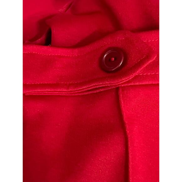 Vintage Miss Today Red 100% Polyester 70s Front Crease Pants Bottoms Size 10 - Picture 6 of 9